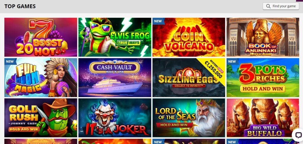 Top games casino 